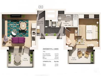 BLOC NOU Apartament 3 camere, 2 balcoane, Marasti, zona Maurer Panoramic