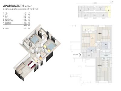 Apartament 3 camere decomandate, semifinisat, zona Somesului!
