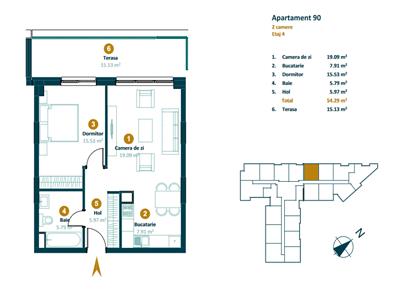 Apartamente cu 2 camere, proiect nou, Intre Lacuri!