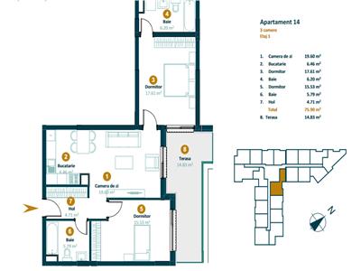 Apartamente cu 3 camere, proiect nou, Intre Lacuri!