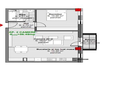 Apartament 2 camere 60 mp, mobilat si utilat, parcare, zona Eroilor, New City!