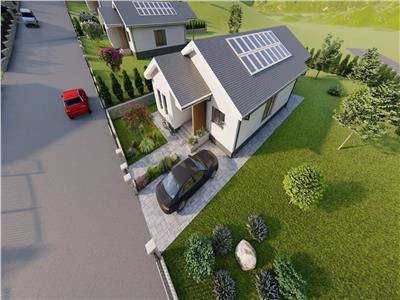Casa semi-finisata, 107mp utili, panouri fotovoltaice