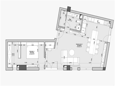 Apartament LUX 2 camere 65mp,terasa 48mp, Centru, zona NTT DATA